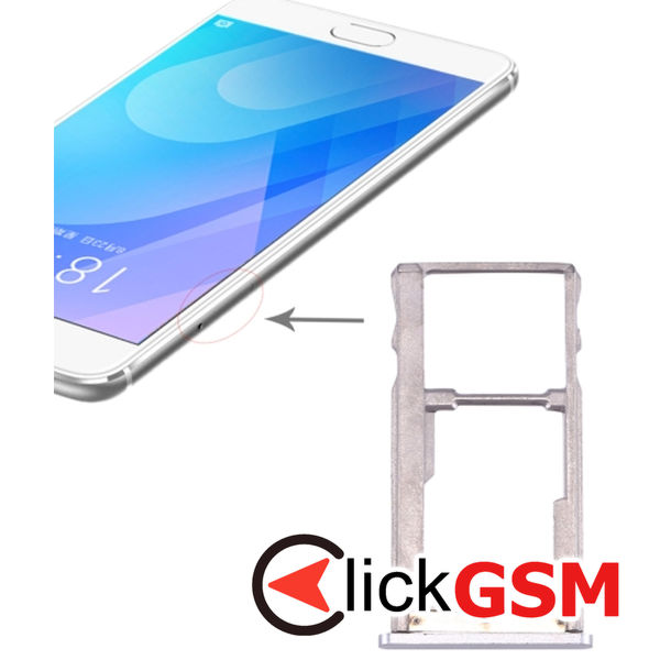 Piesa Suport Sim Silver Meizu E2 24u1