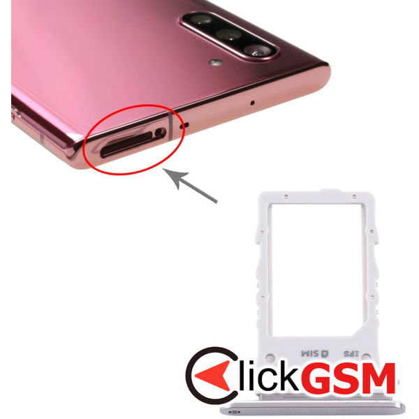 Piesa Suport Sim Silver Samsung Galaxy Note10 5g 4ee3