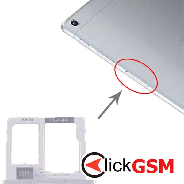 Piesa Suport Sim Silver Samsung Galaxy Tab A 10.1 2019 4dqc